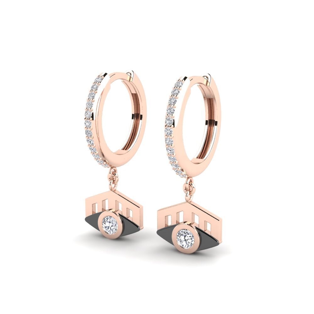 14k Rose Gold Women's Earring Arrivederci