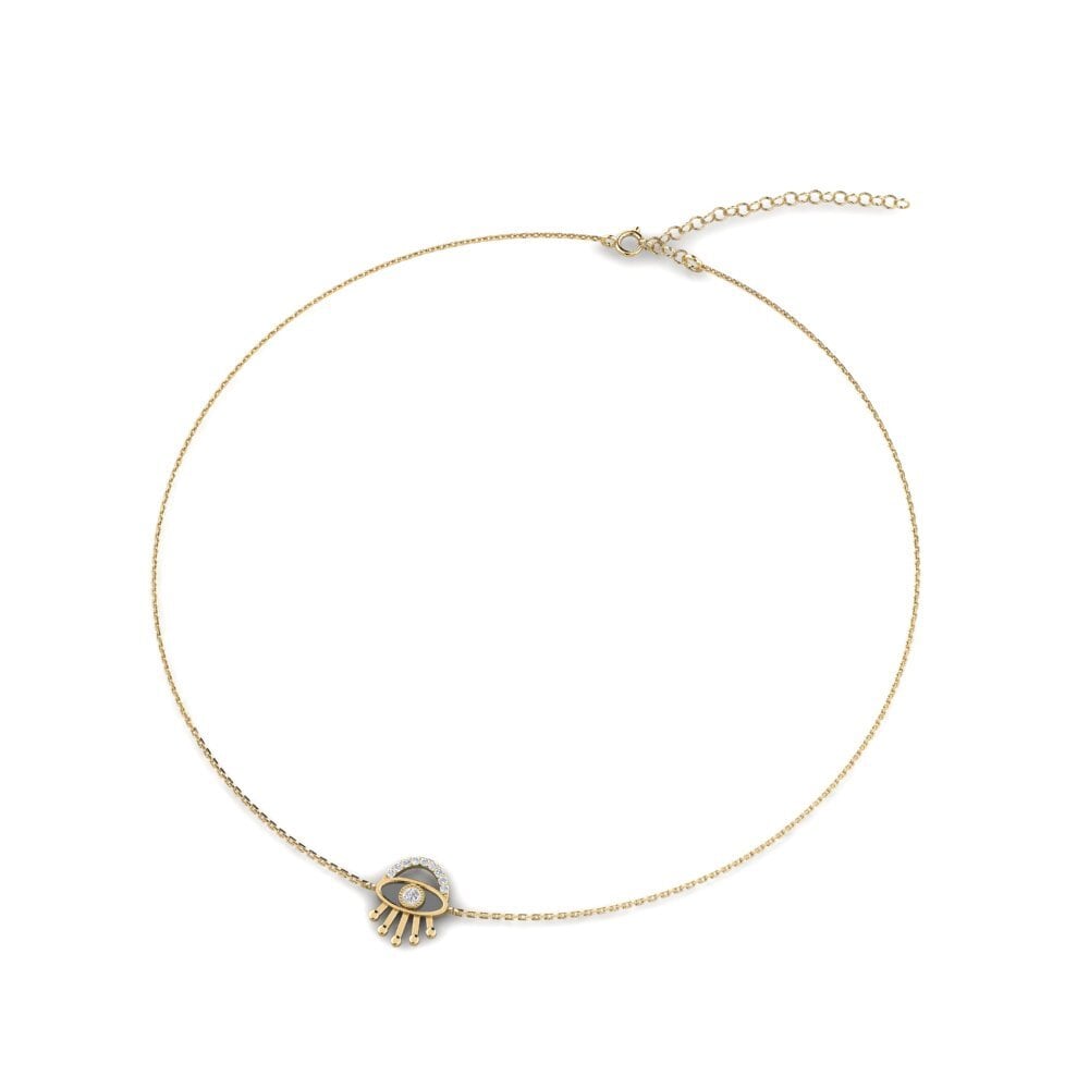 Lab Grown Diamond Women's Choker Necklace Azzurro