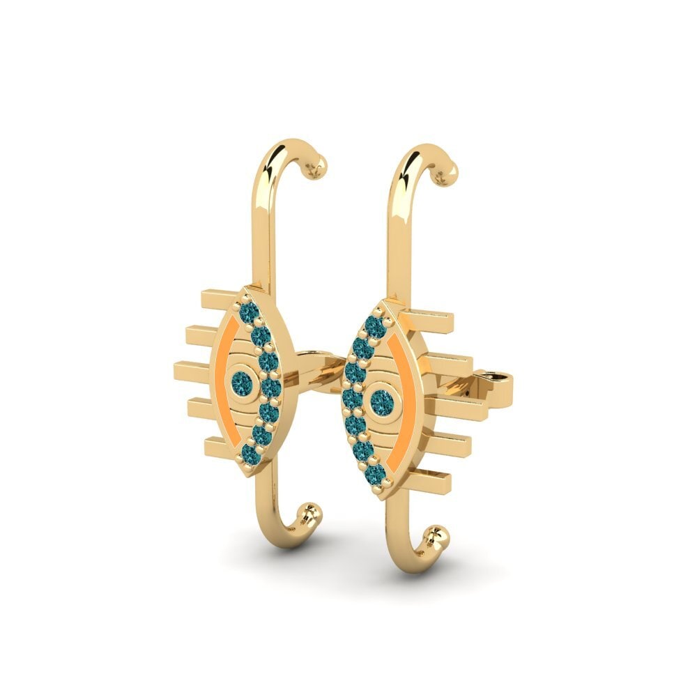 Blue Diamond Women's Earring Barva