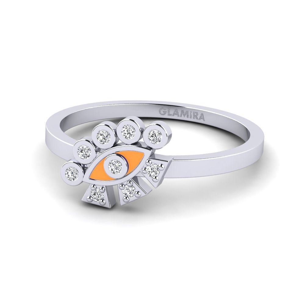 Weiß-Silber Ring Cragum