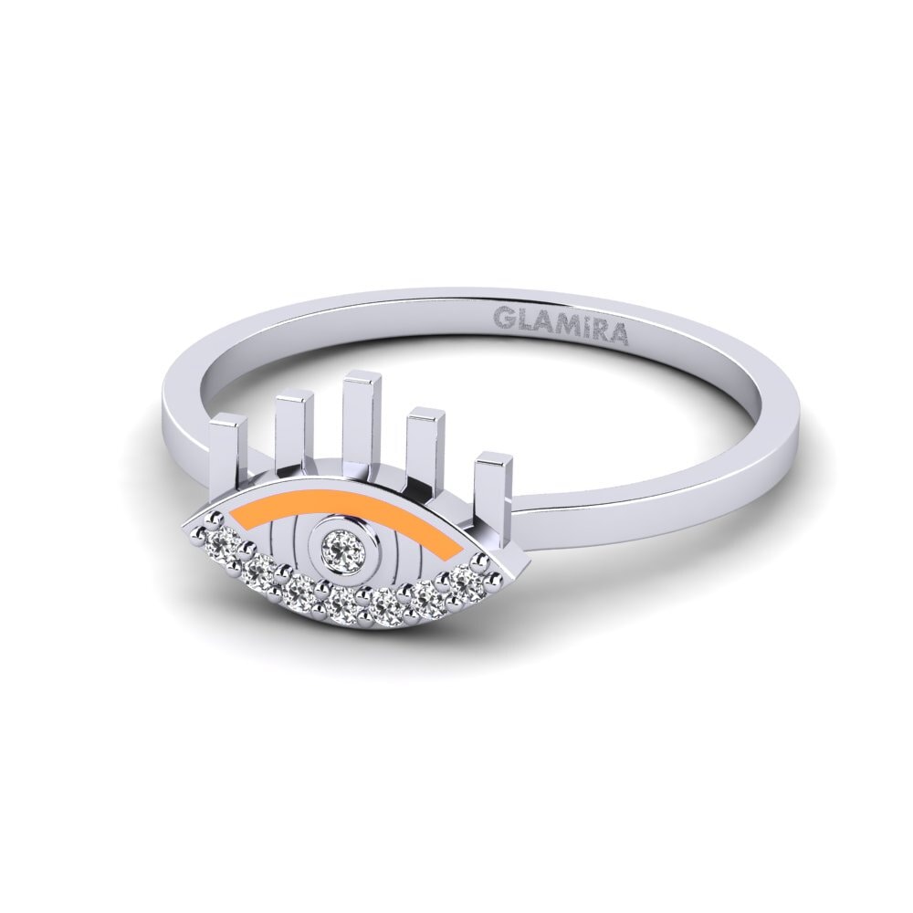 Weiß-Silber Ring Eleganti