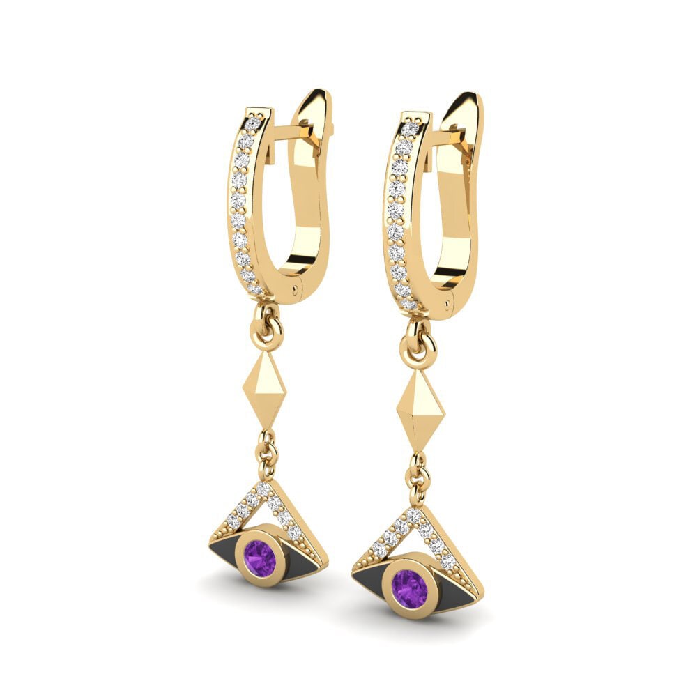 Améthyste Boucle d'oreille femme Epico