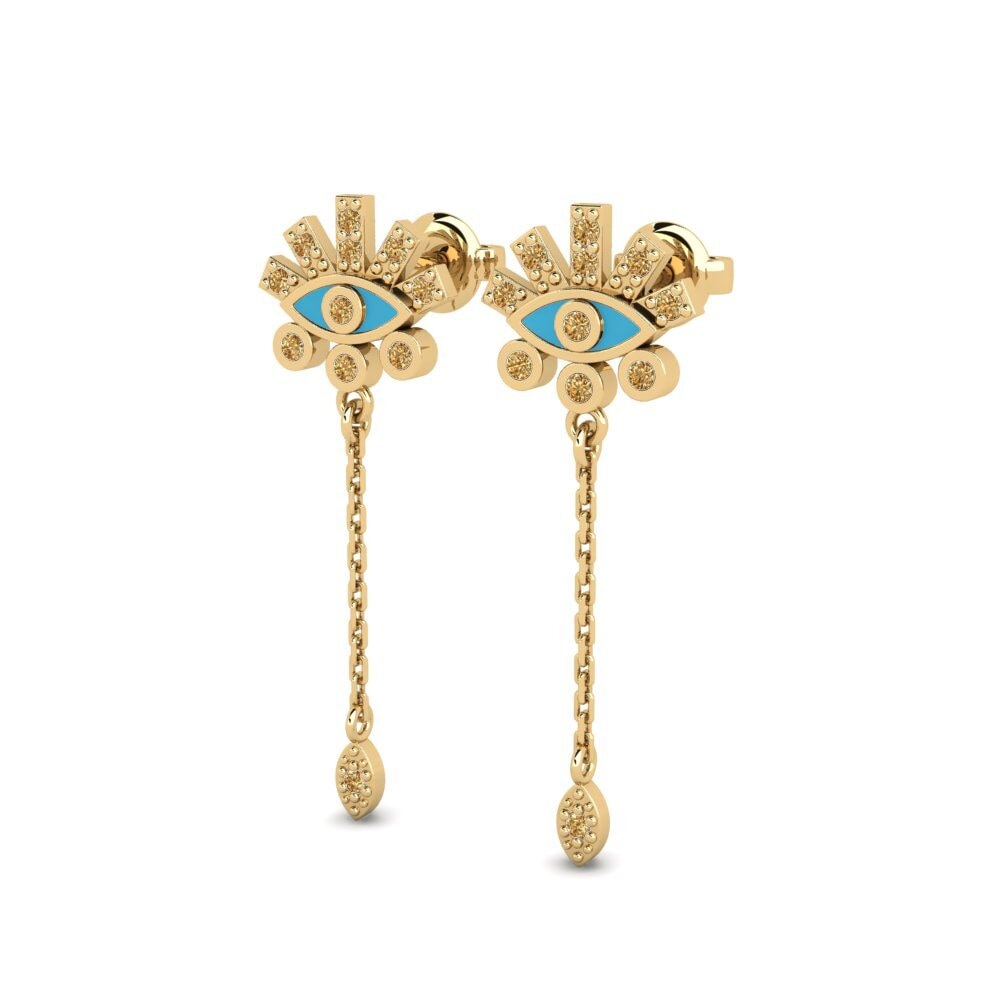 Brown Diamond Women's Earring Erymna