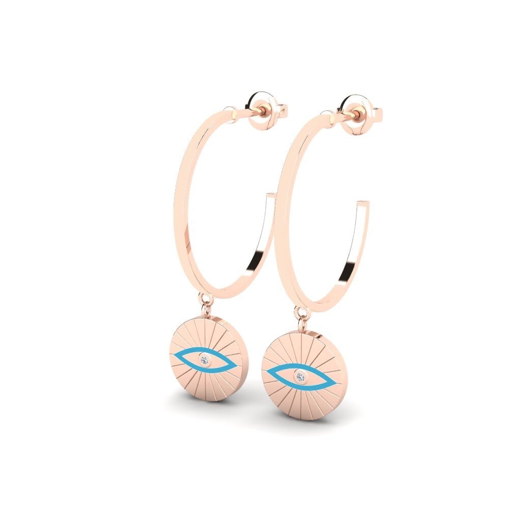 14k Rose Gold Women's Earring Escudo