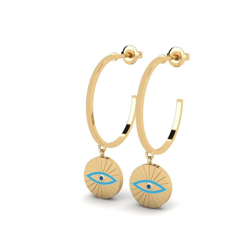 Dark Blue Zirconia Women's Earring Escudo
