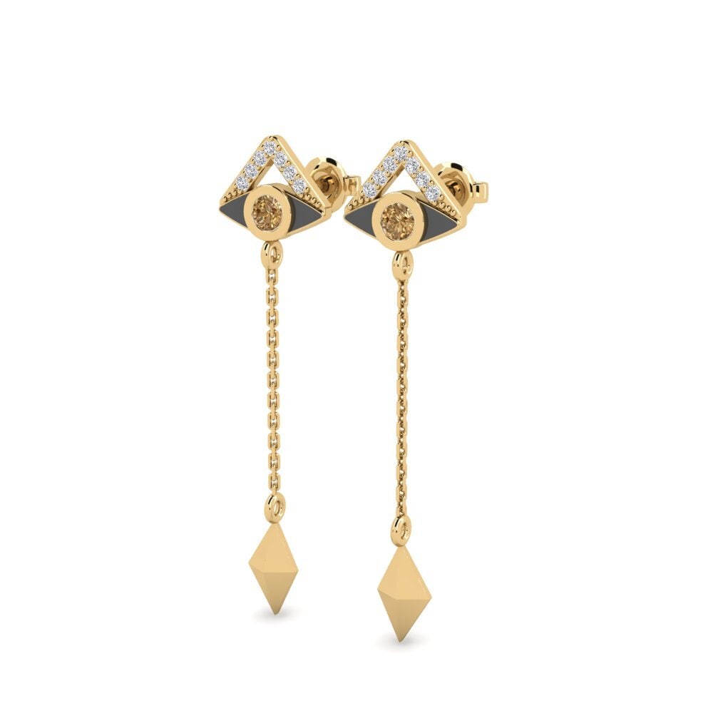 Brown Diamond Women's Earring Esotico