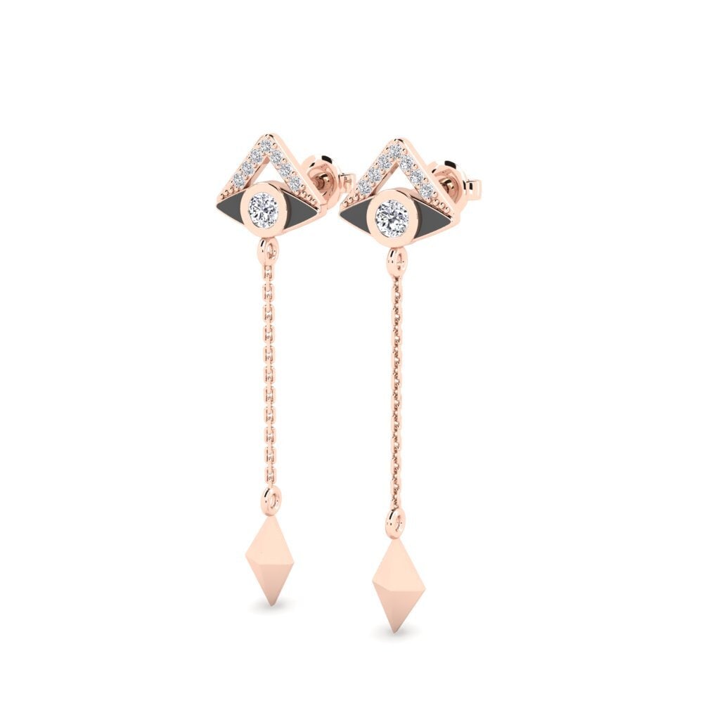 14ct Rose Gold Women's Earring Esotico