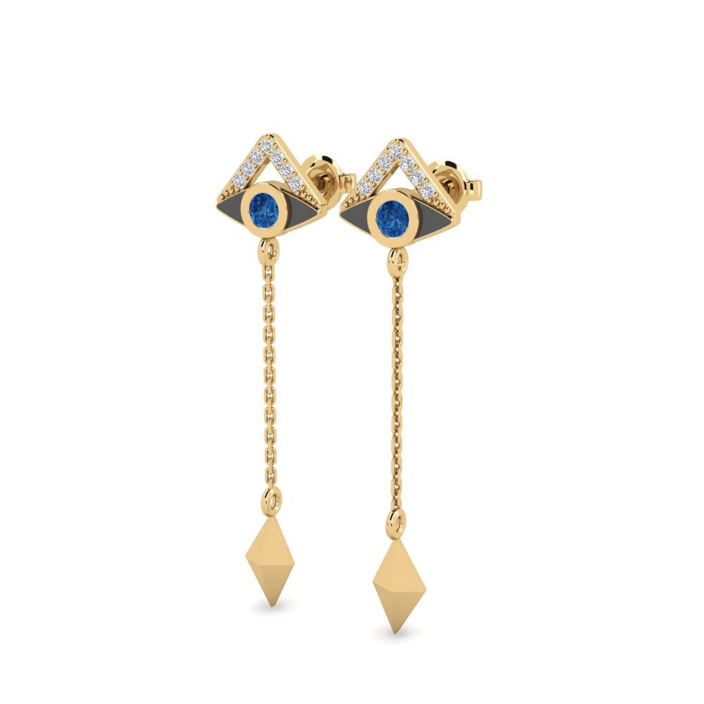 Dark Blue Zirconia Women's Earring Esotico
