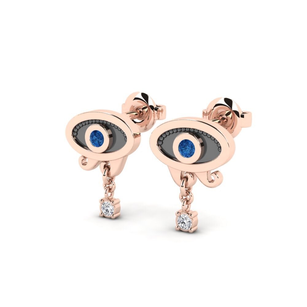 Dark Blue Zirconia Women's Earring Estatex