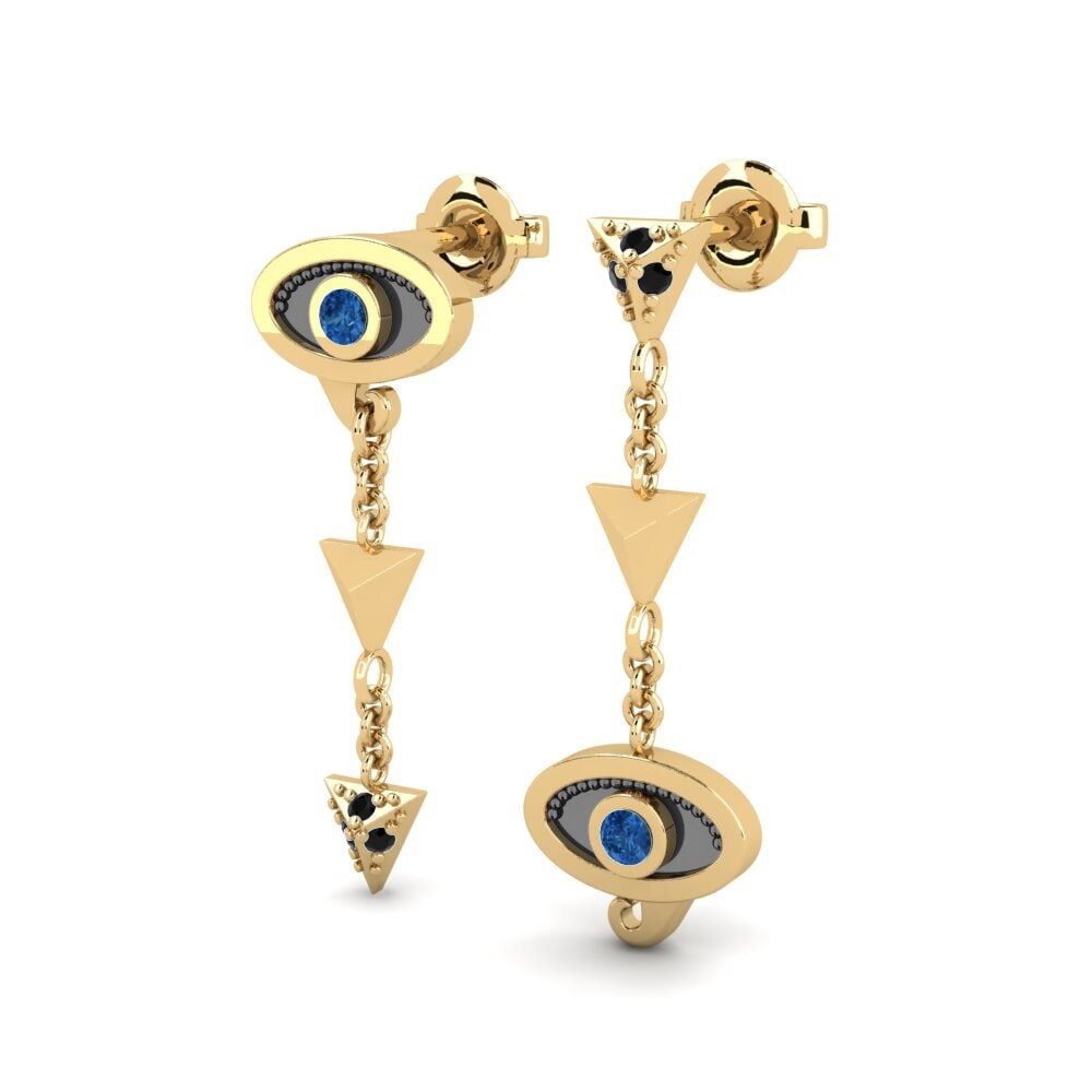 Dark Blue Zirconia Women's Earring Evileyes