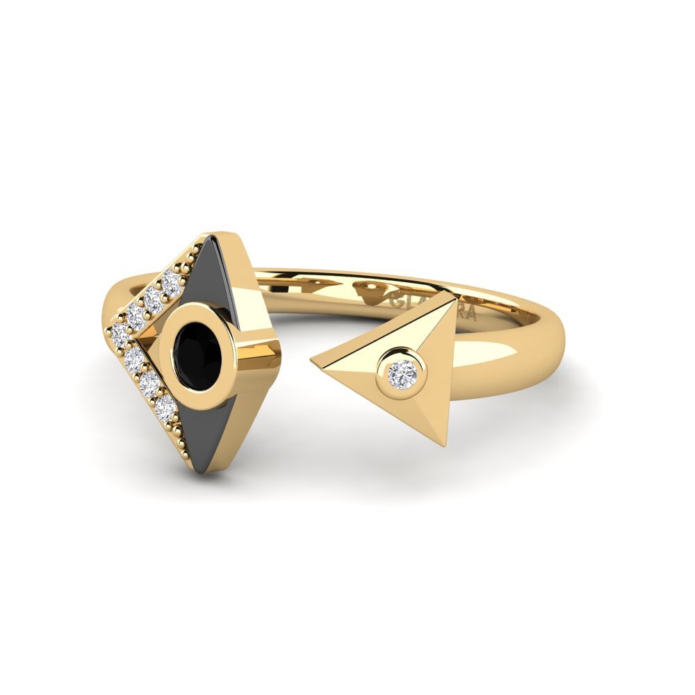 Schwarzer Diamant Ring Exagerado