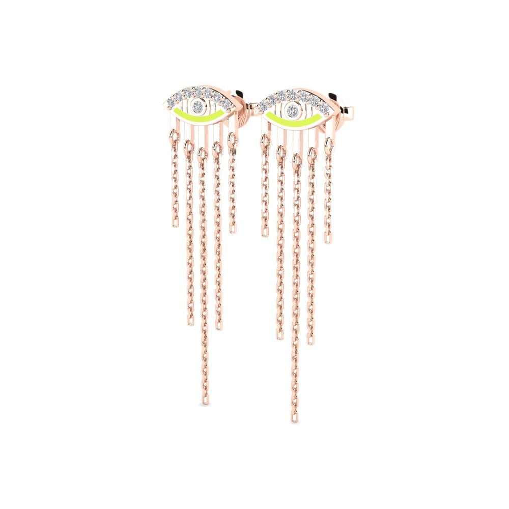 14ct Rose Gold Women's Earring Huatau