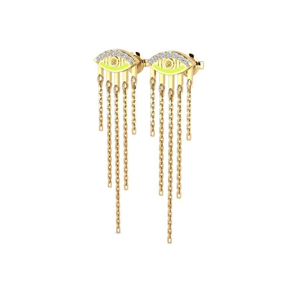 Yellow Diamond Women's Earring Huatau