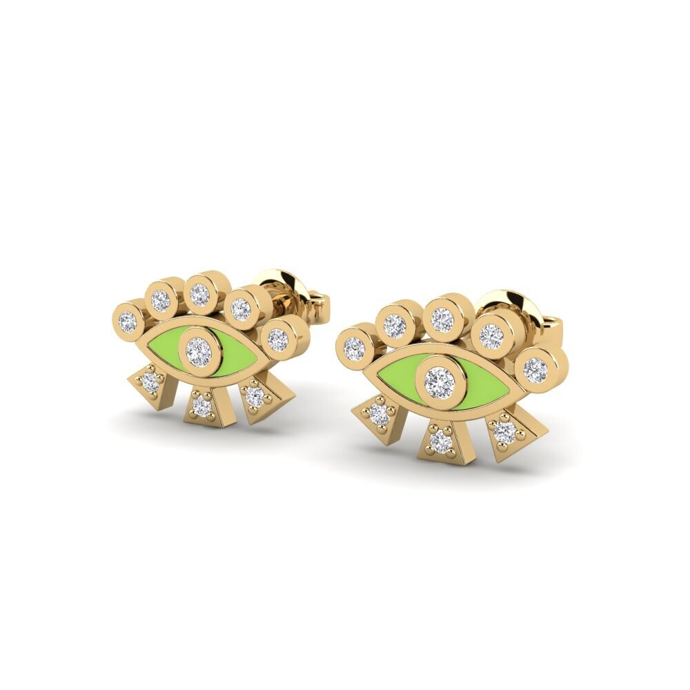 14k Oro Amarillo Pendiente de mujer Inannut