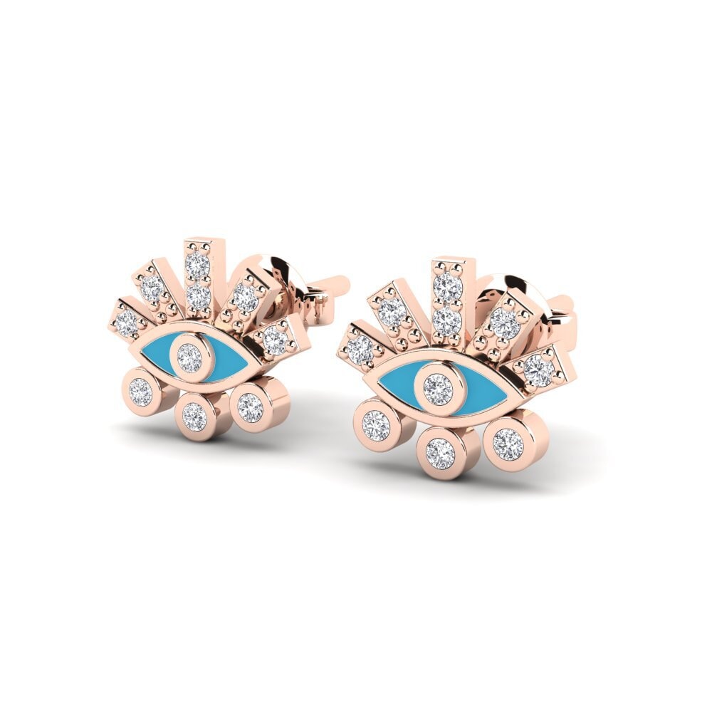 14k Oro Rosa Pendiente de mujer Kardianda