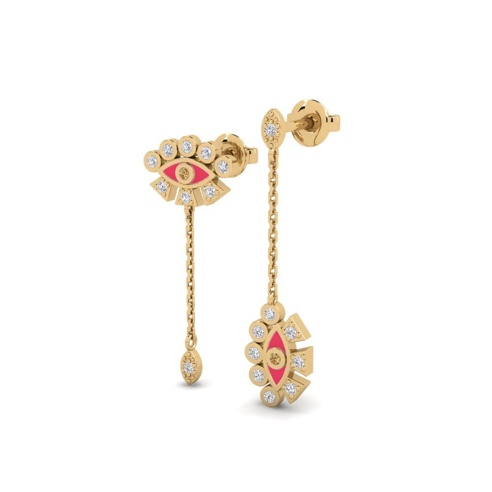 Brown Diamond Women's Earring Kaunos