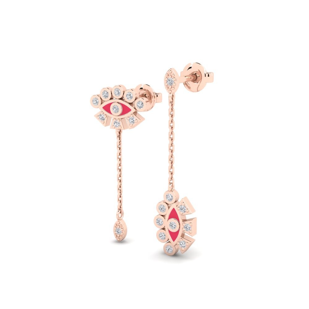 14k Rose Gold Women's Earring Kaunos