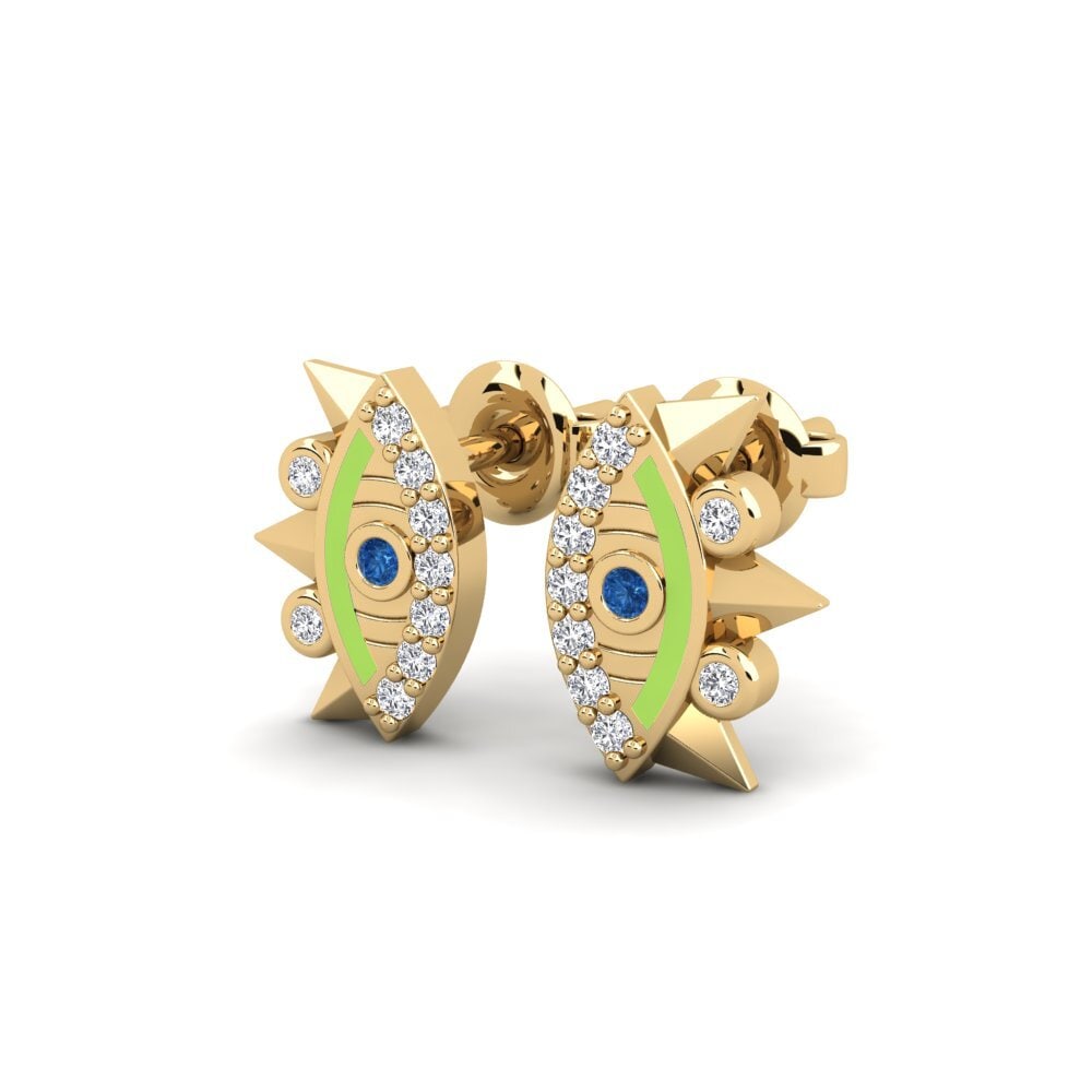 Dark Blue Zirconia Women's Earring Kilpi