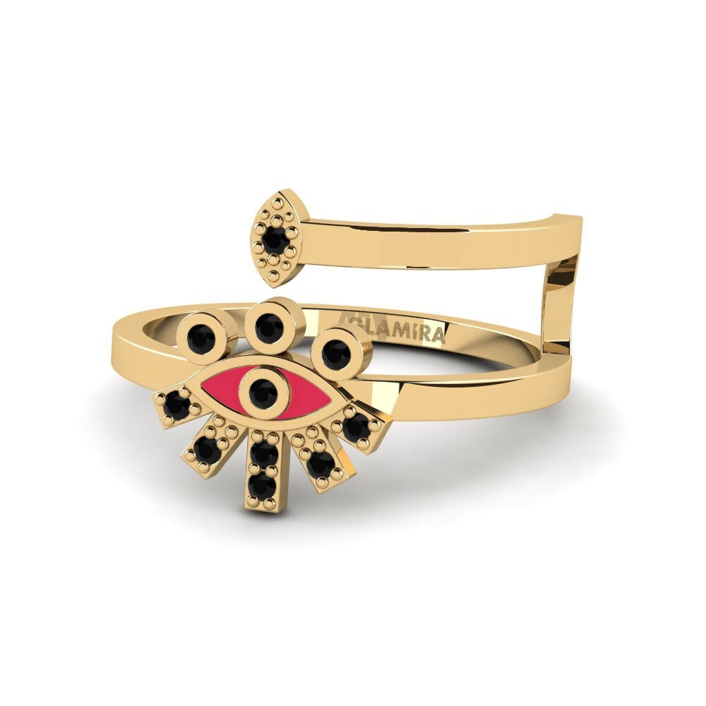 Schwarzer Saphir Ring Krya