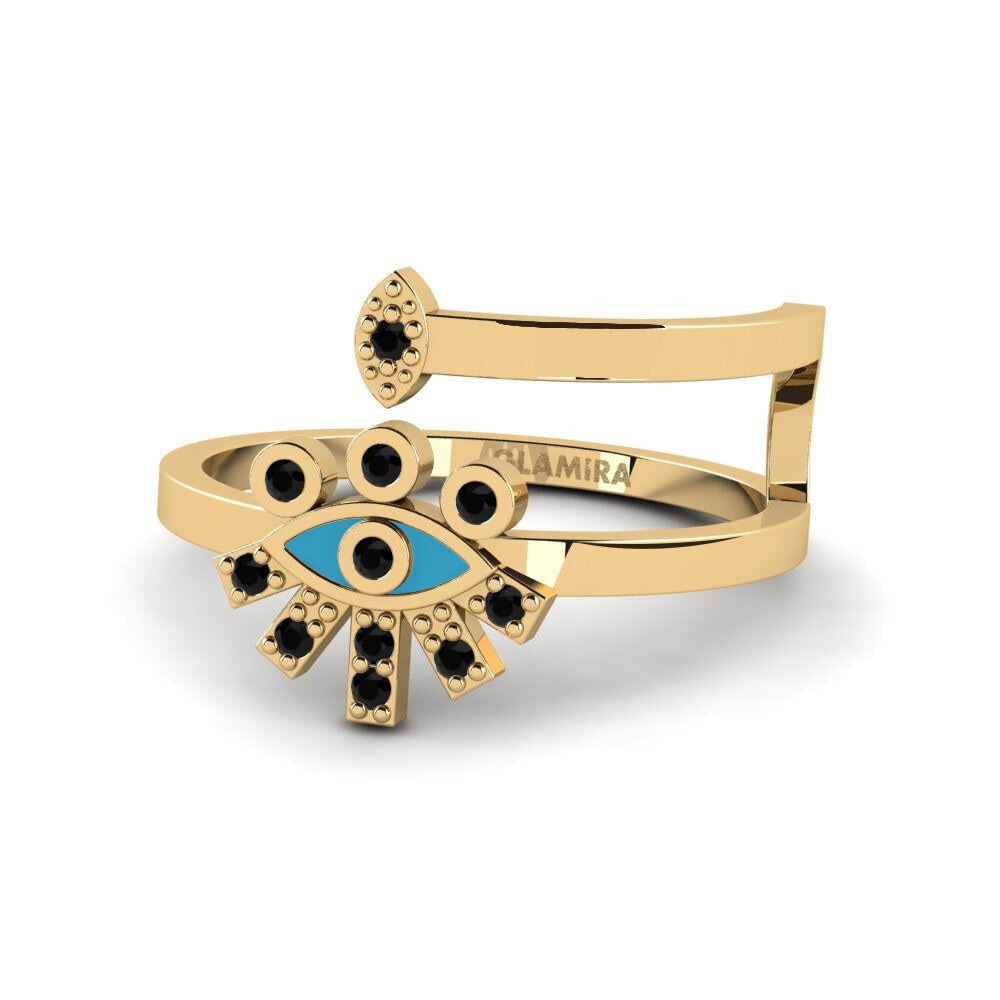Schwarzer Diamant Ring Krya