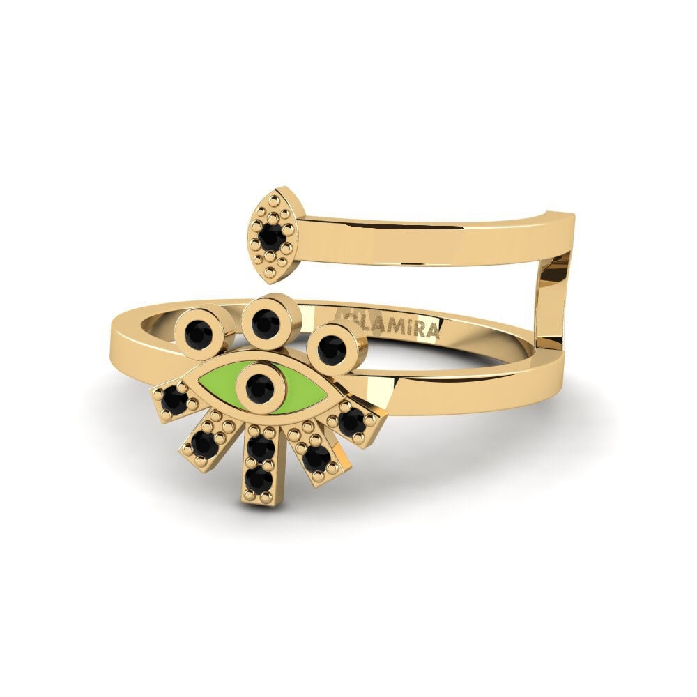 Schwarzer Diamant Ring Krya