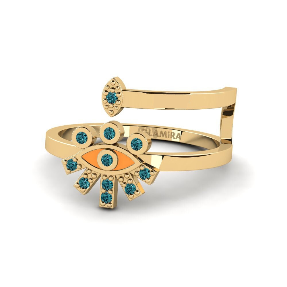 Blauer Diamant Ring Krya