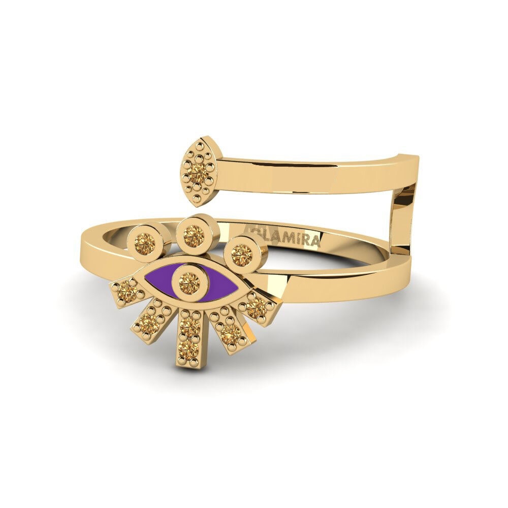 Diamante café Anillo Krya