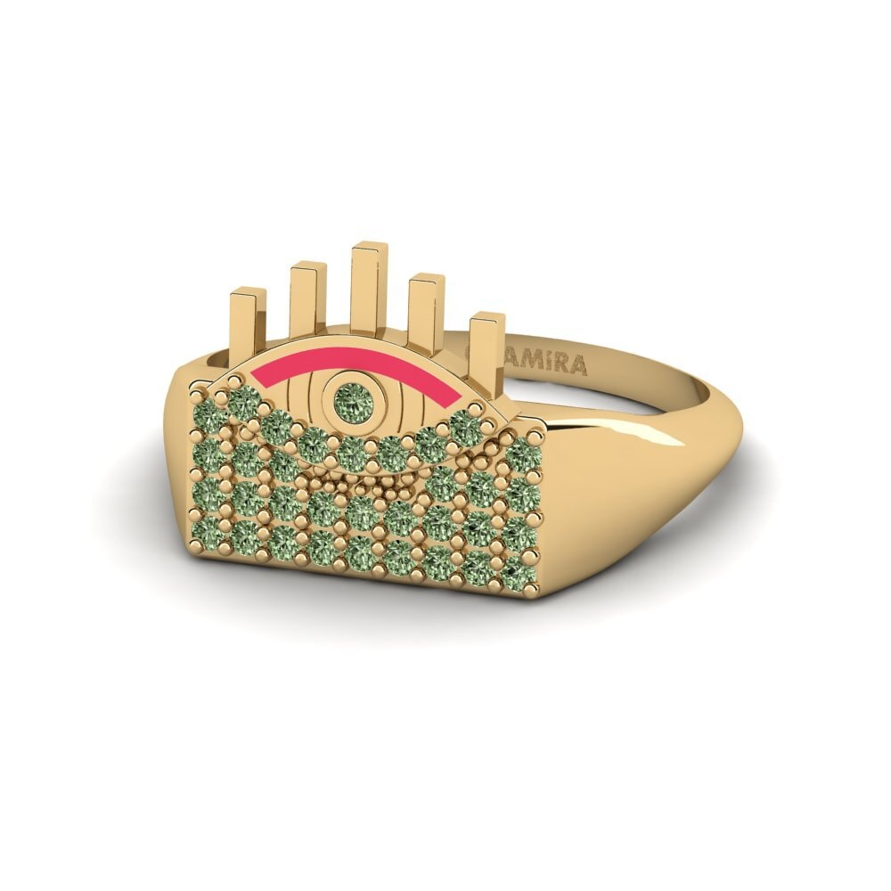 Diamante Verde Anel Kuangaza