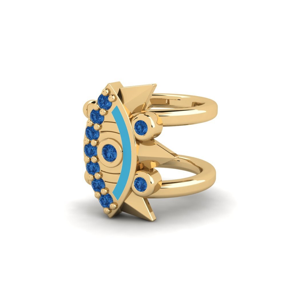 Dark Blue Zirconia Women's Earring Kulay