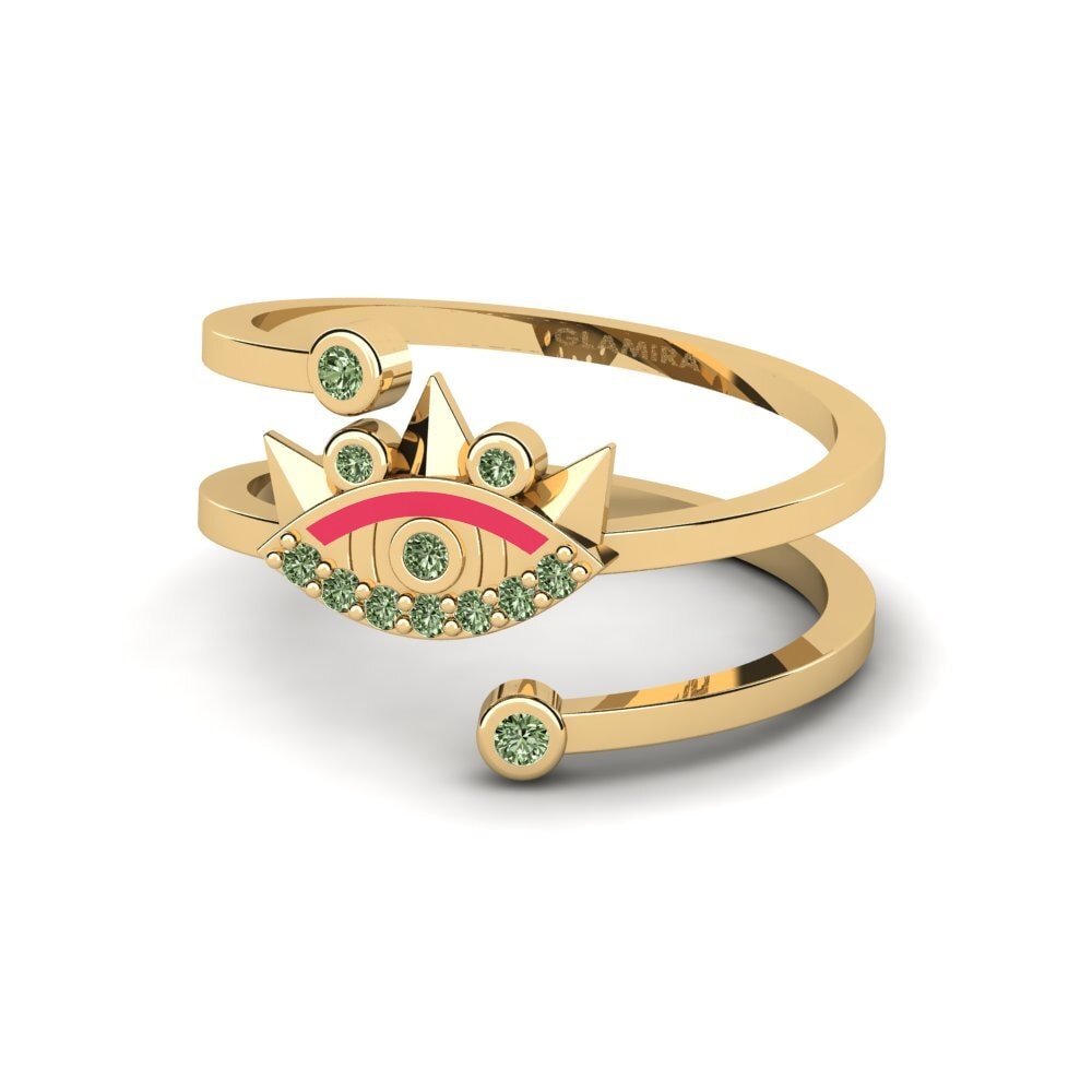Diamante Verde Anel Lavni