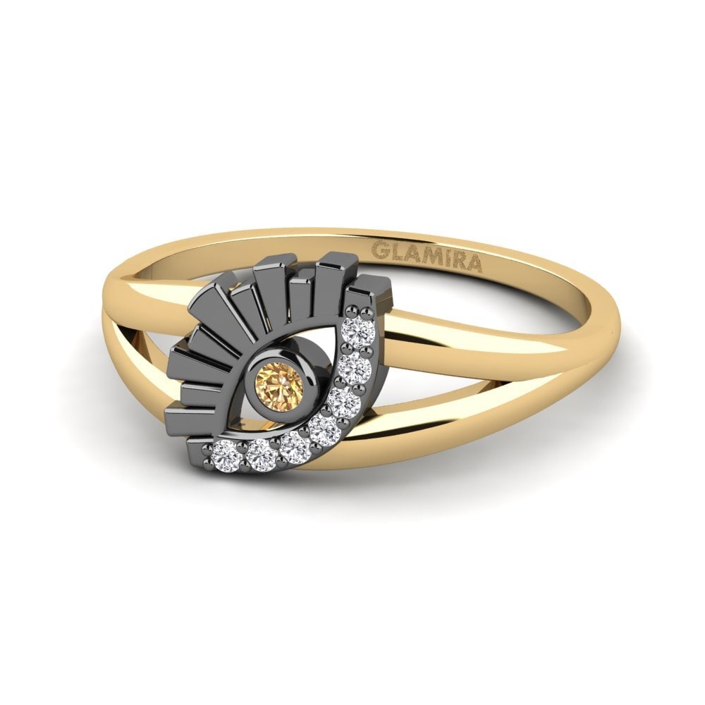 Diamante café Anillo Leihoa
