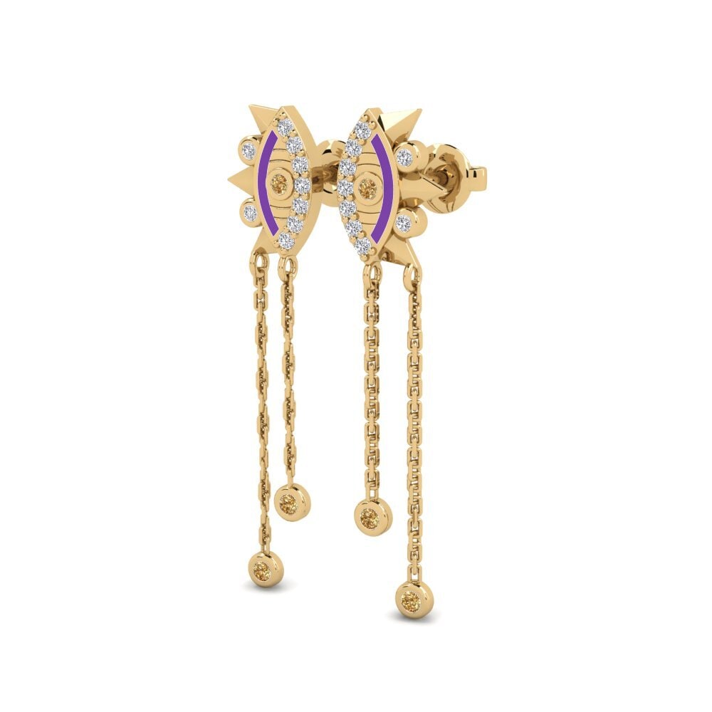 Brown Diamond Women's Earring Nenhle