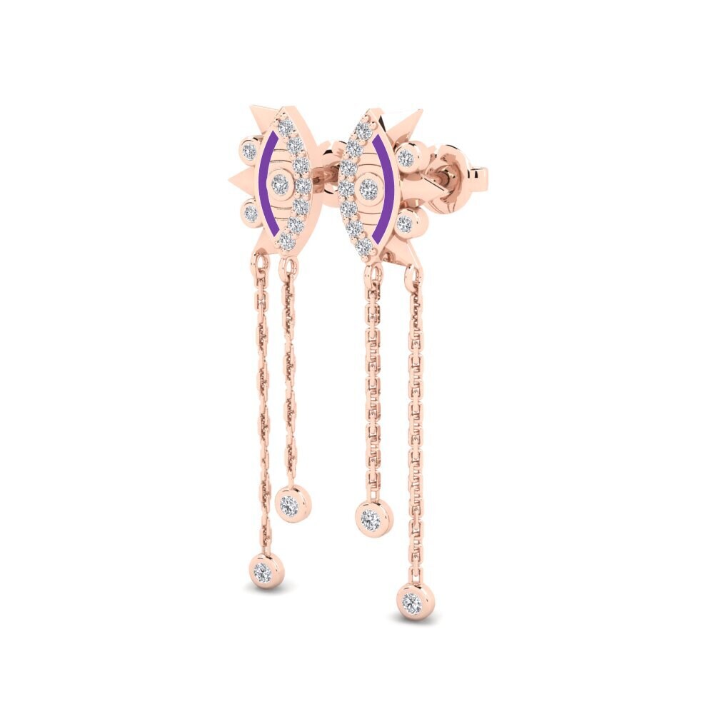 14ct Rose Gold Women's Earring Nenhle