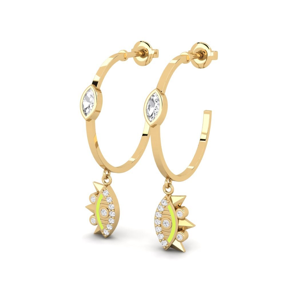White sapphire Women's Earring Pajzs