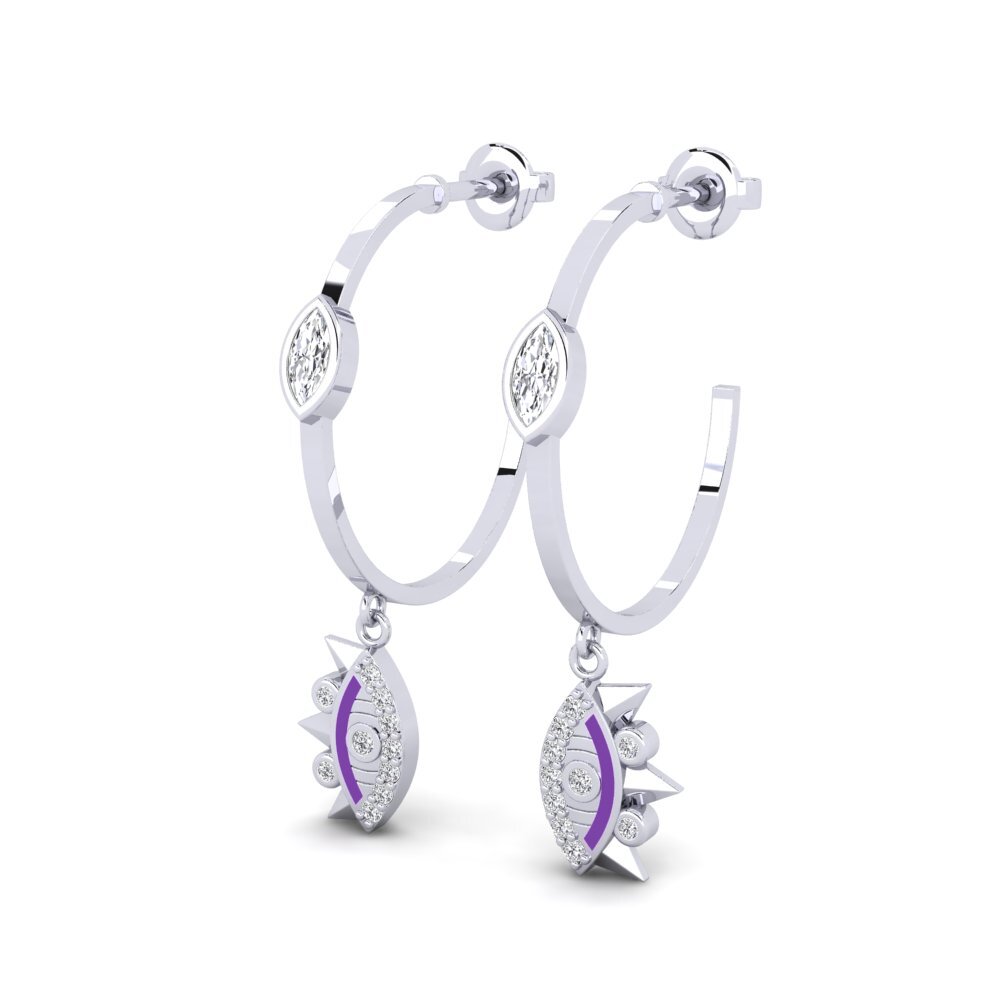 Plata 925 Pendiente de mujer Pajzs