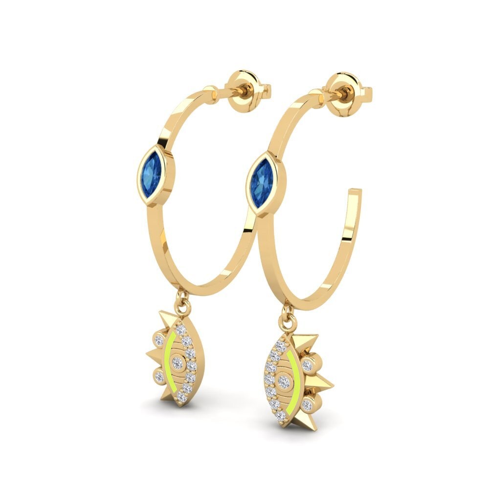 Dark Blue Zirconia Women's Earring Pajzs