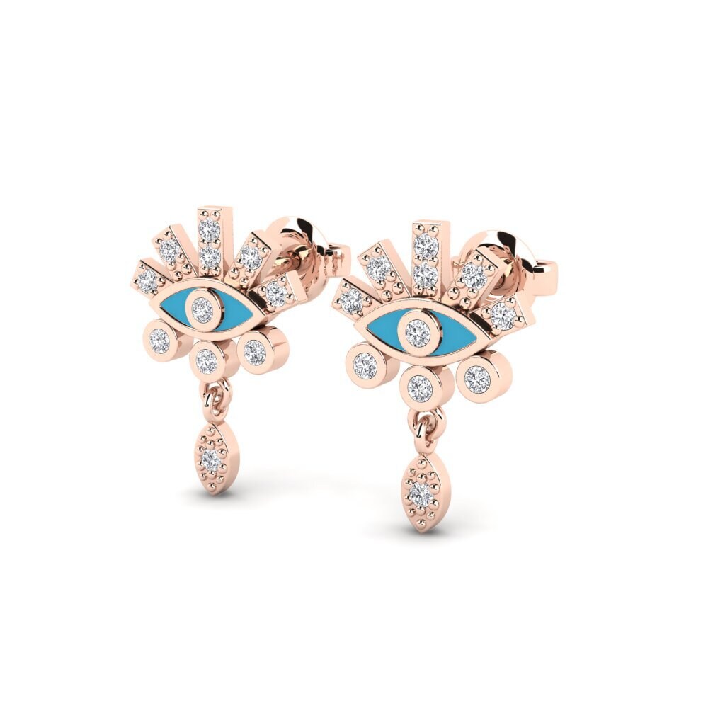 14k Oro Rosa Pendiente de mujer Patara - A