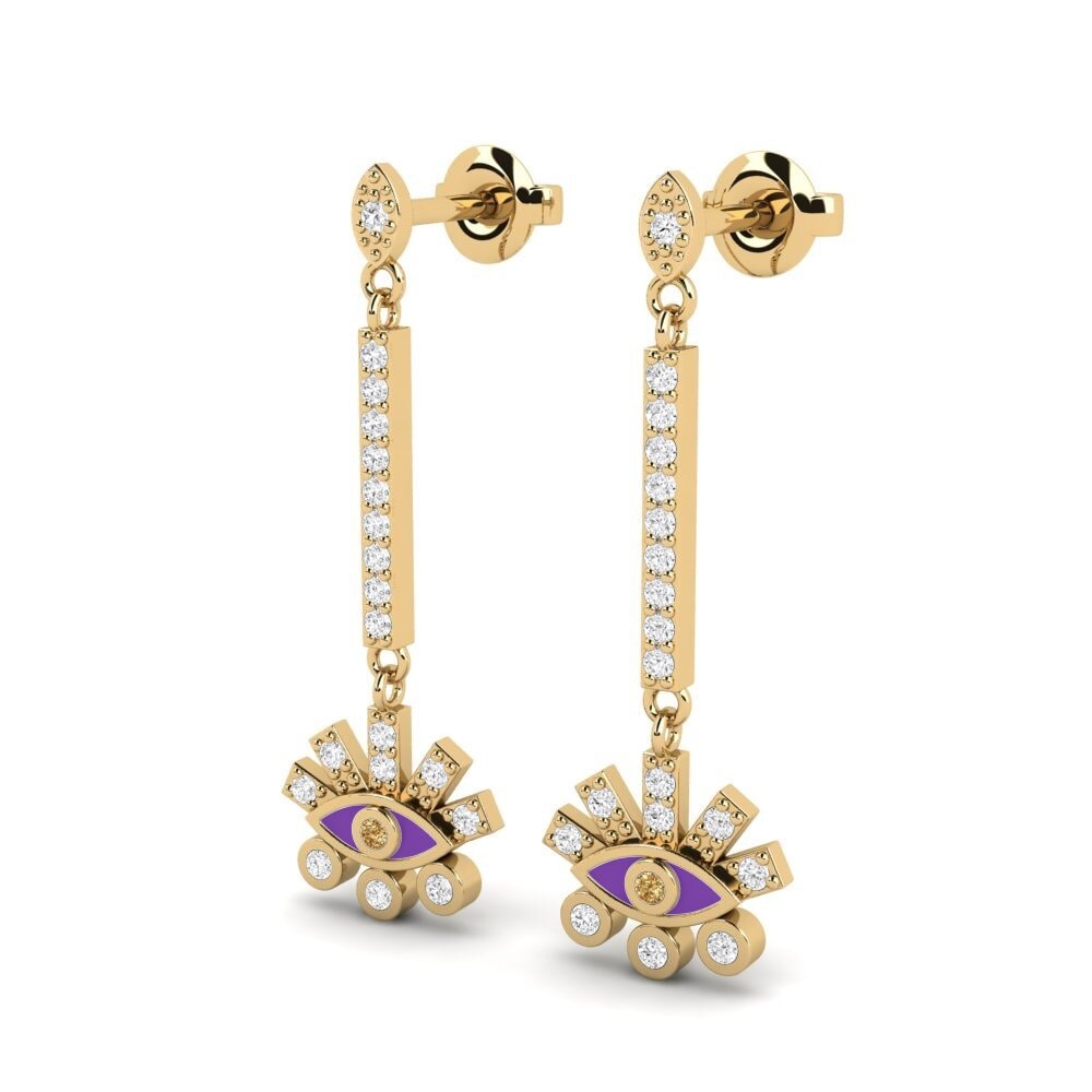 Brown Diamond Women's Earring Patara - B
