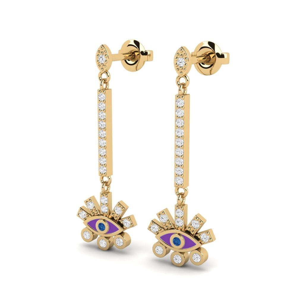 Dark Blue Zirconia Women's Earring Patara - B