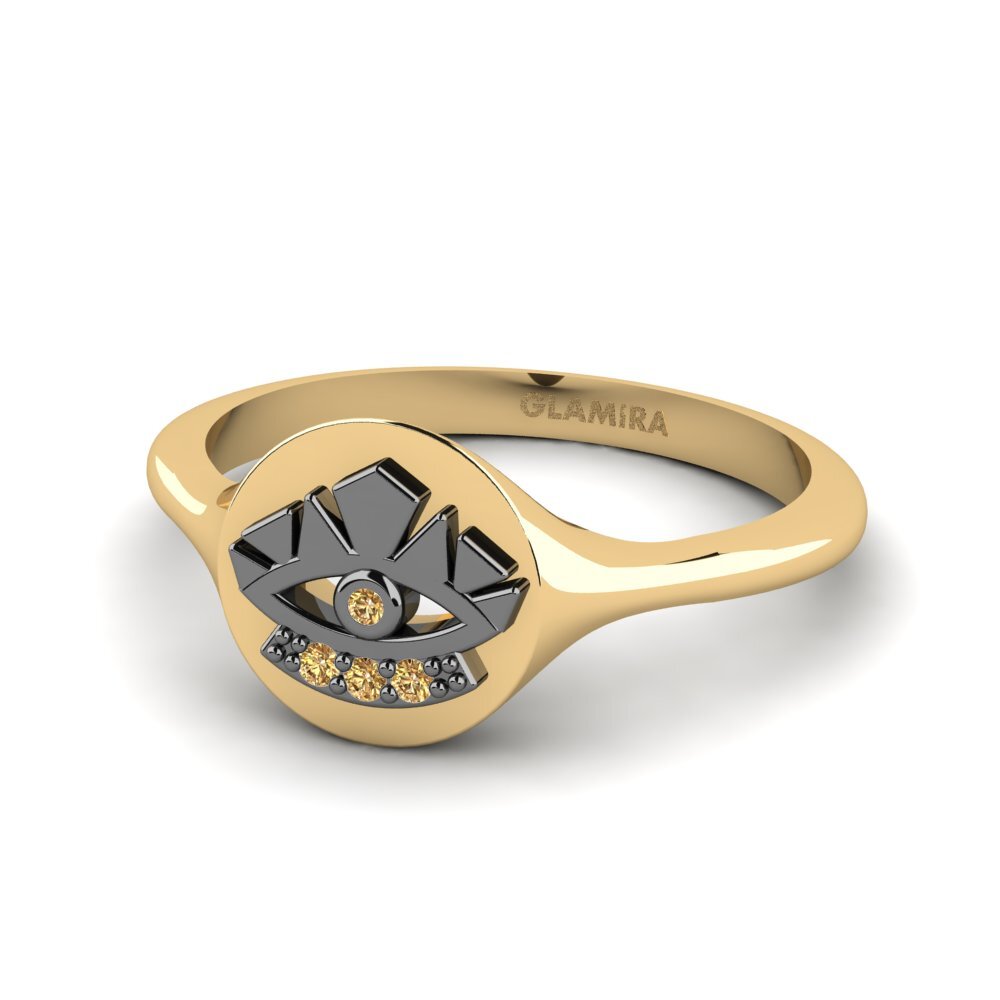 Diamante café Anillo Patua