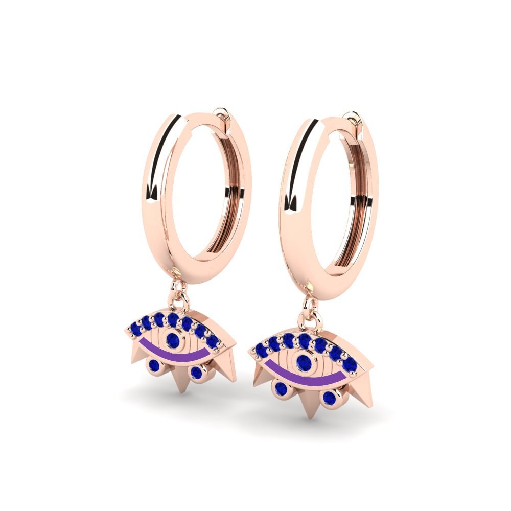 14k Oro Rosa Pendiente de mujer Perisai