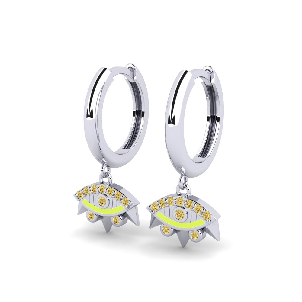 Diamante Giallo Orecchino da donna Perisai