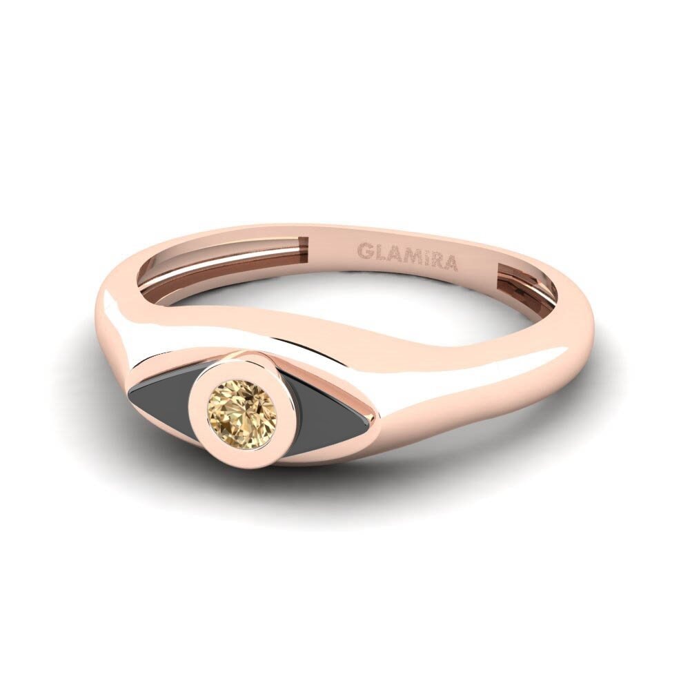 Diamante café Anillo Poeta