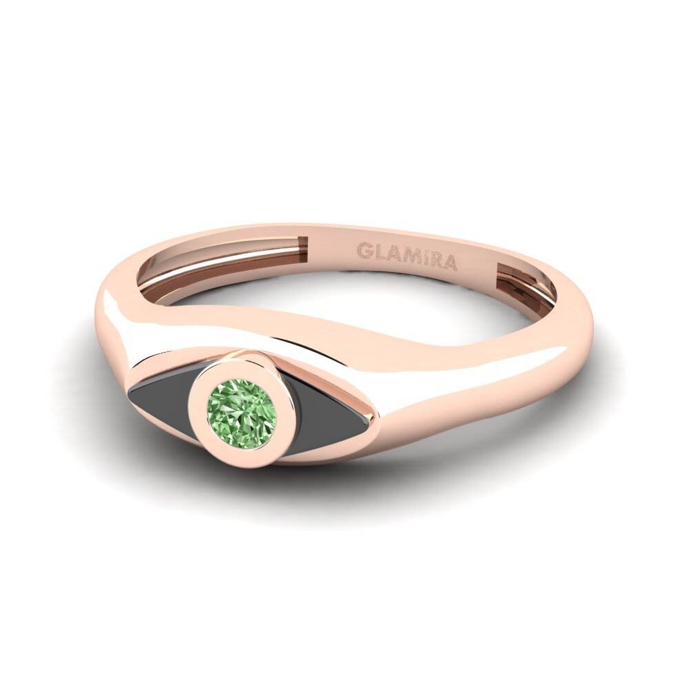 Diamante Verde Anel Poeta