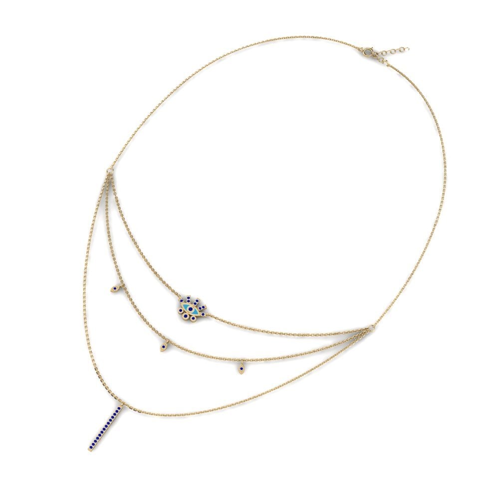 Sapphire Women's Necklace Rhosus
