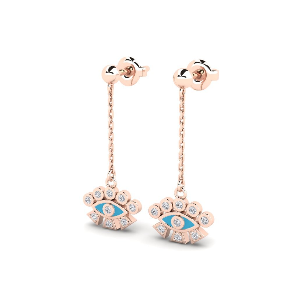 14k Oro Rosa Pendiente de mujer Sarissa
