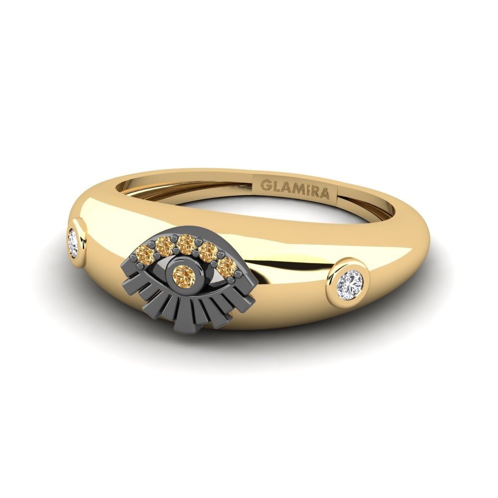 Diamante café Anillo Semesta