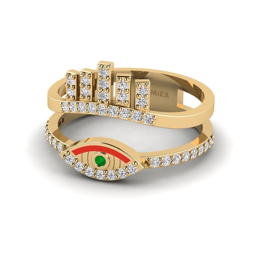 Smaragd Ring Skjold