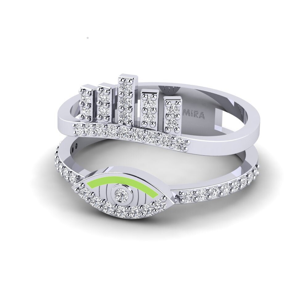 14ct White Gold Ring Skjold