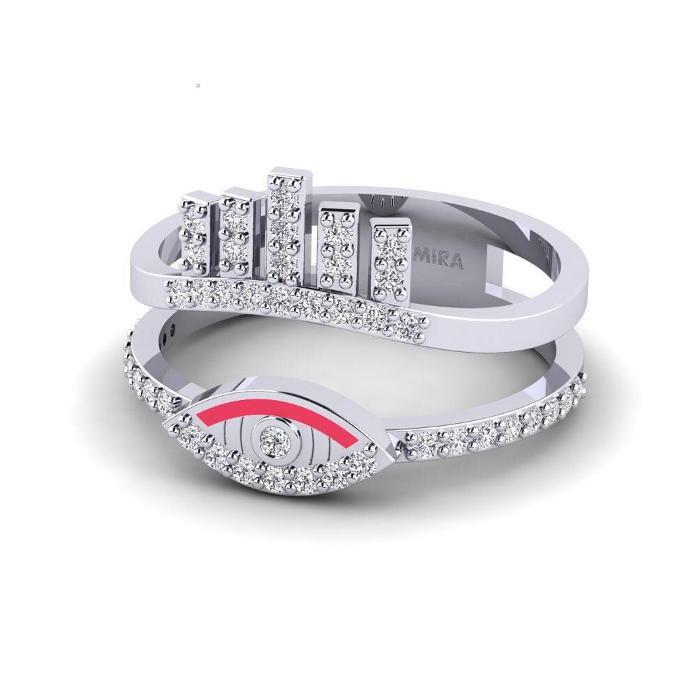 14ct White Gold Ring Skjold